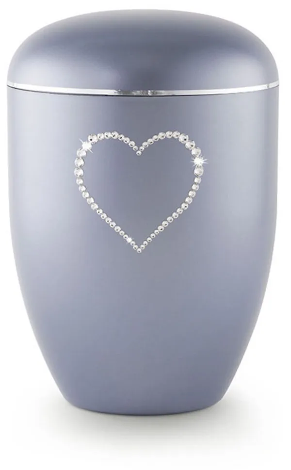Natururne Crystal Urne - Stålgrå