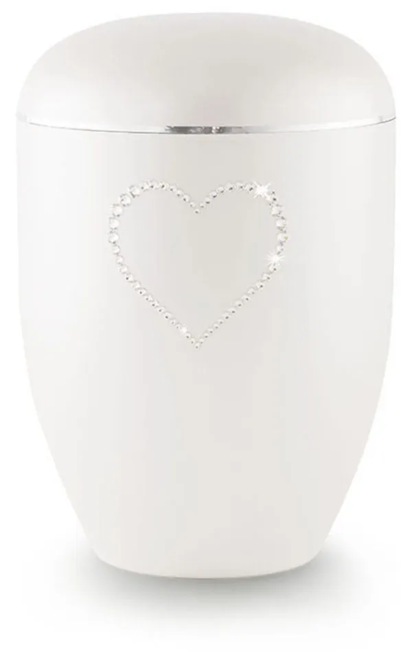 Natururne Crystal Urne - Hvit